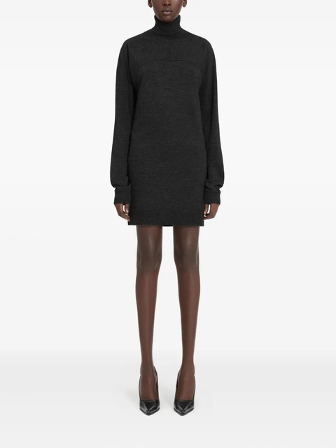 MM6 Maison Margiela turtleneck panelled mini dress - Grey - zdjęcie produktu nr 2