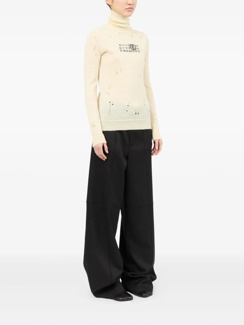 MM6 Maison Margiela Numbers-motif sweater - Neutrals - zdjęcie produktu nr 2
