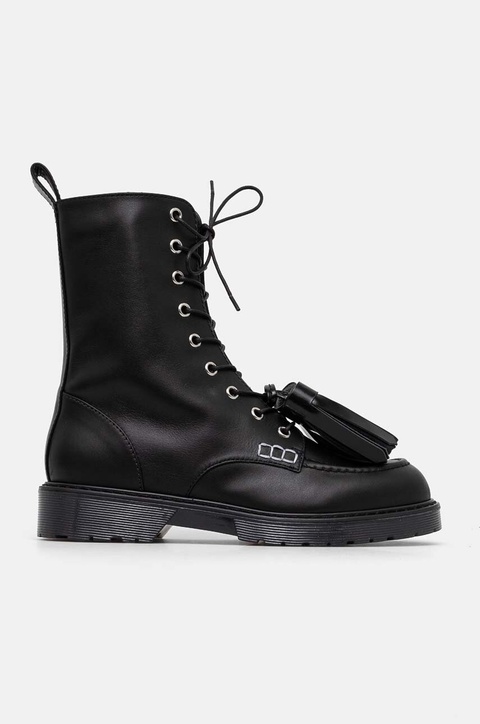JW Anderson botki Tassel damskie kolor czarny na płaskim obcasie ANW43001A - zdjęcie produktu nr 1