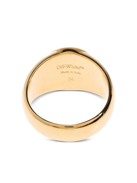 Off-White logo-embellishment ring - Gold - zdjęcie produktu nr 2
