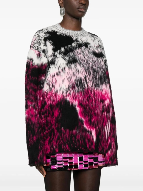 The Attico animalier-pattern jumper - Black - zdjęcie produktu nr 2