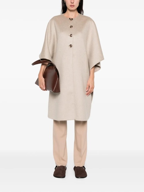 Max Mara button-fastening cashmere cape coat - Neutrals - zdjęcie produktu nr 1