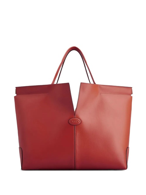 Tod's large Di Bag Folio leather tote bag - Red - zdjęcie produktu nr 1