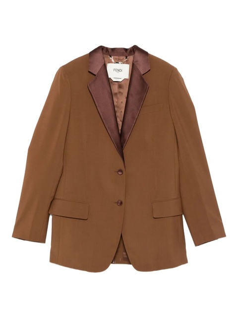 FENDI satin-lapel jacket - Brown - zdjęcie produktu nr 1
