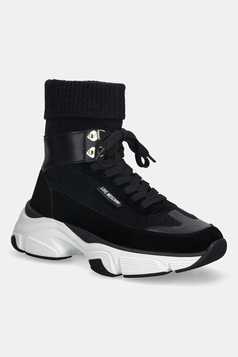 Love Moschino sneakersy damskie kolor czarny JA15366G0NIY600A - zdjęcie produktu nr 1