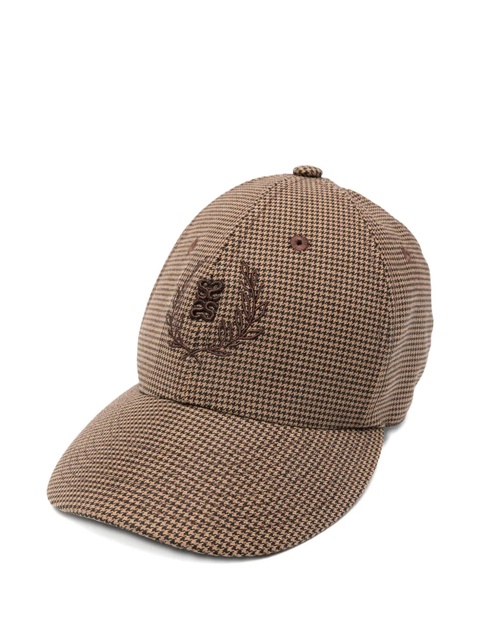 SANDRO houndstooth embroidered baseball cap - Brown - zdjęcie produktu nr 2