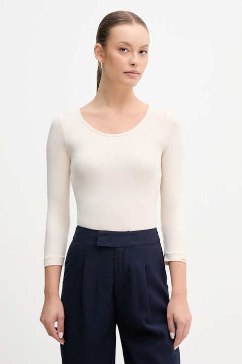 United Colors of Benetton body damskie kolor beżowy 3P2Y3B005 - zdjęcie produktu nr 1