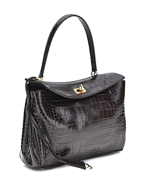 Balenciaga medium crocodile-effect shoulder bag - Brown - zdjęcie produktu nr 2