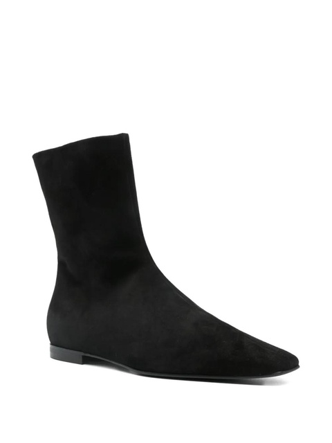 TOTEME zipped suede pointed-toe boots - Black - zdjęcie produktu nr 2