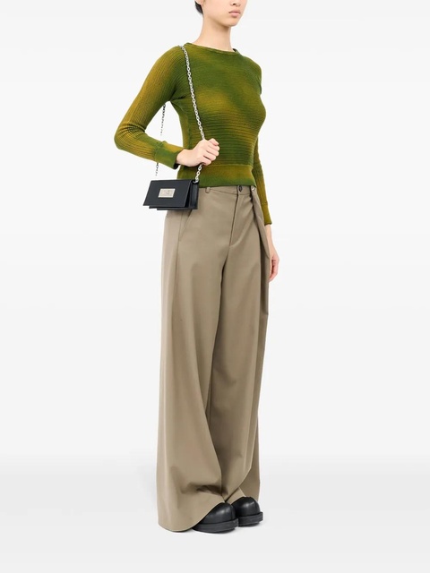 MM6 Maison Margiela numbers-motif leather shoulder bag - Black - zdjęcie produktu nr 2