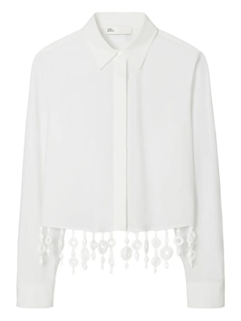 Tory Burch crystal-embellished shirt - White - zdjęcie produktu nr 1