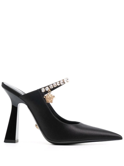 Versace crystal-embellished mule pumps - Black - zdjęcie produktu nr 1