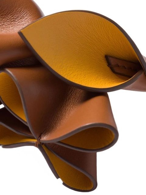 Miu Miu flower leather keyring - Brown - zdjęcie produktu nr 2