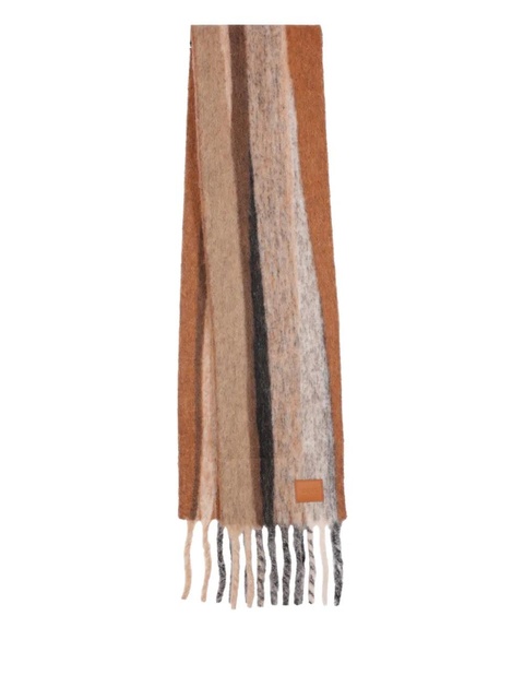 LOEWE striped fringed scarf - Neutrals - zdjęcie produktu nr 1