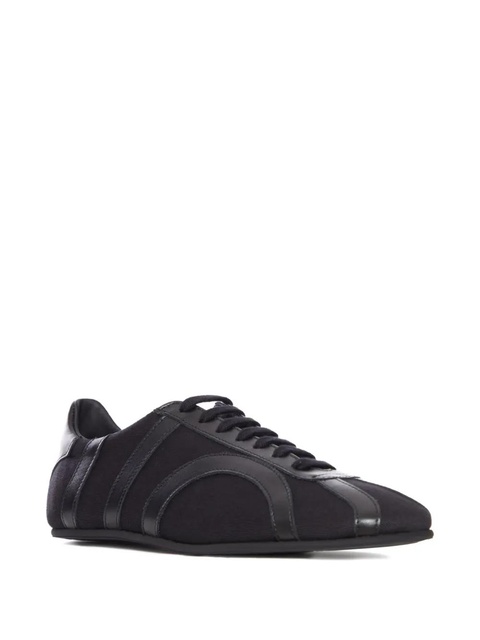 TOTEME leather-panel recycled-cotton sneakers - Black - zdjęcie produktu nr 2