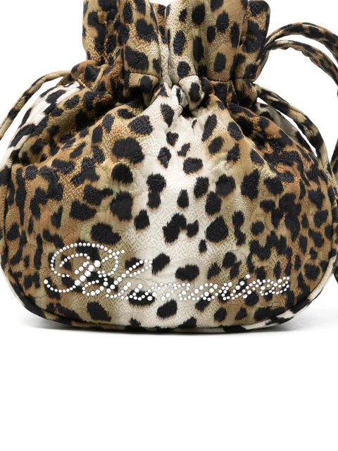 Blumarine printed satin clutch bag - Brown - zdjęcie produktu nr 2