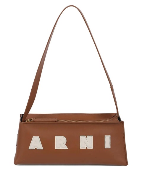 Marni Lettering Shoulder Bag - Brown - zdjęcie produktu nr 2