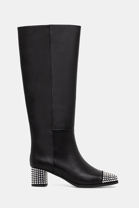 MICHAEL Michael Kors kozaki skórzane Matilda damskie kolor czarny na słupku 40F5MTMB7L.001 - zdjęcie produktu nr 2