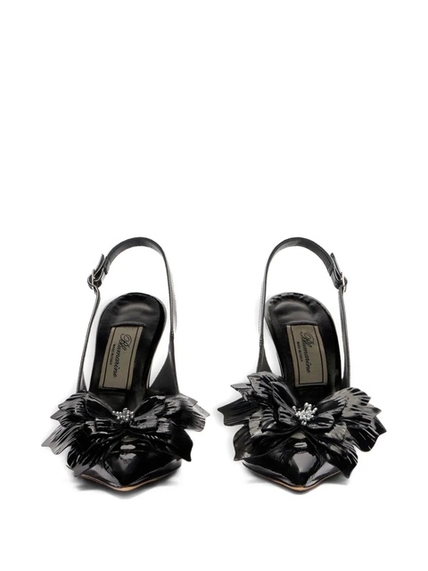 Blumarine bow-embellished slingback pumps - Black - zdjęcie produktu nr 2