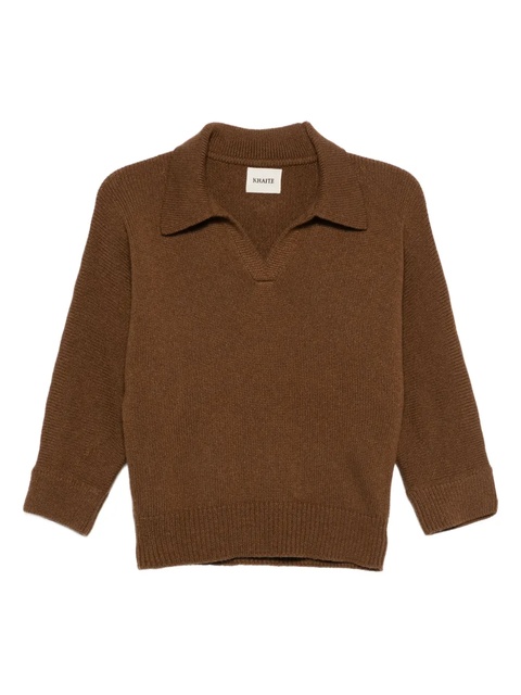 KHAITE Herve polo jumper - Brown - zdjęcie produktu nr 1