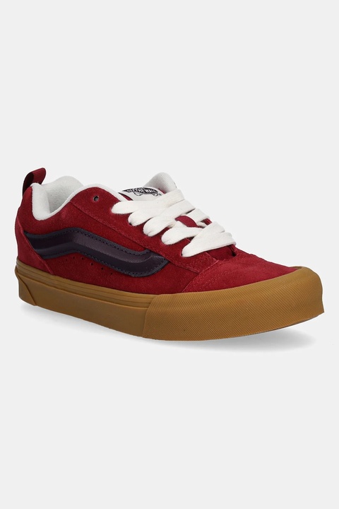 Vans tenisówki skórzane Knu Skool kolor czerwony VN000D6ZBRD1 - zdjęcie produktu nr 1