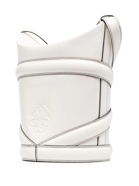 Alexander McQueen The Curve logo bucket bag - White - zdjęcie produktu nr 2