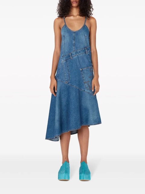 JW Anderson asymmetric cotton denim dress - Blue - zdjęcie produktu nr 2