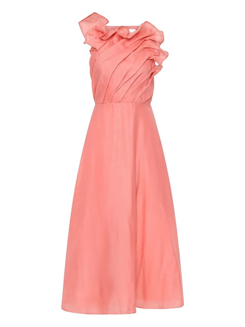 Aje Genesis ruffled midi dress - Pink - zdjęcie produktu nr 1