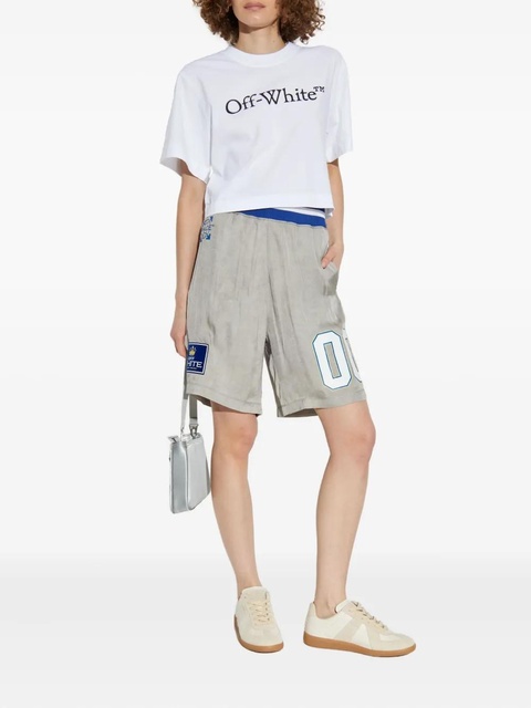 Off-White number-print shorts - Grey - zdjęcie produktu nr 2