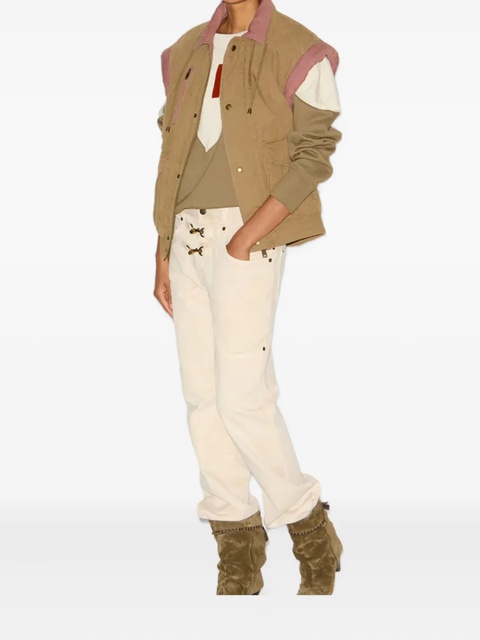 ISABEL MARANT Desha two-toned cotton jacket - Brown - zdjęcie produktu nr 1