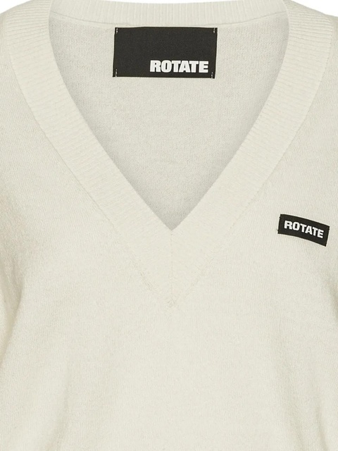 ROTATE BIRGER CHRISTENSEN v-neck sweater - White - zdjęcie produktu nr 2