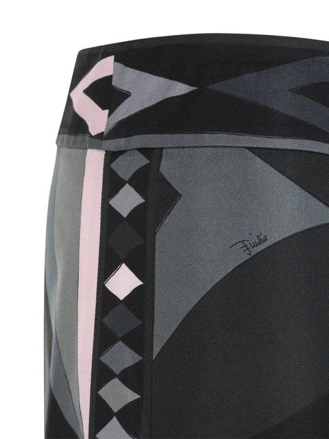 PUCCI geometric-print silk palazzo pants - Black - zdjęcie produktu nr 2