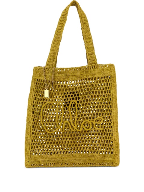 Chloé Estate Banana raffia crochet beach bag - Yellow - zdjęcie produktu nr 1