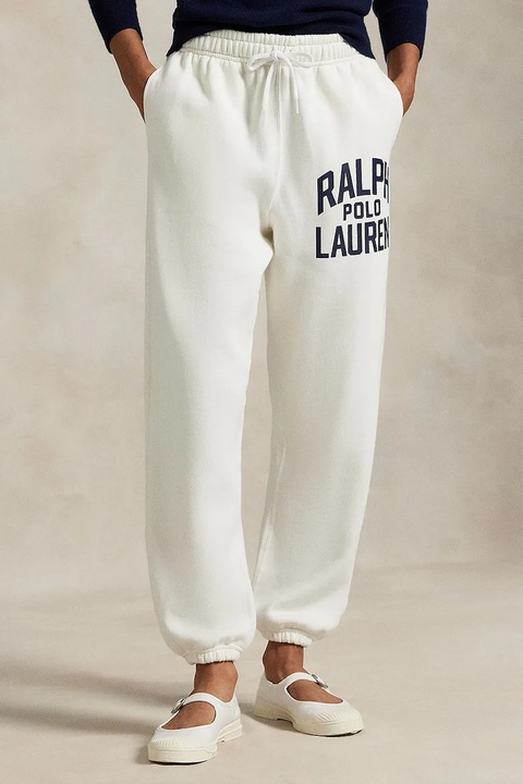 Polo Ralph Lauren spodnie dresowe damskie kolor biały z nadrukiem 211971758 - zdjęcie produktu nr 2