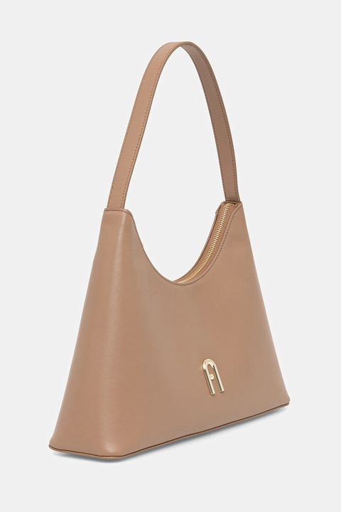 Furla torebka skórzana Diamente S Shoulder kolor brązowy WB00782 AX0733 4489S - zdjęcie produktu nr 2