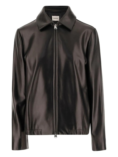 KHAITE Jackson zip-front leather jacket - Black - zdjęcie produktu nr 1