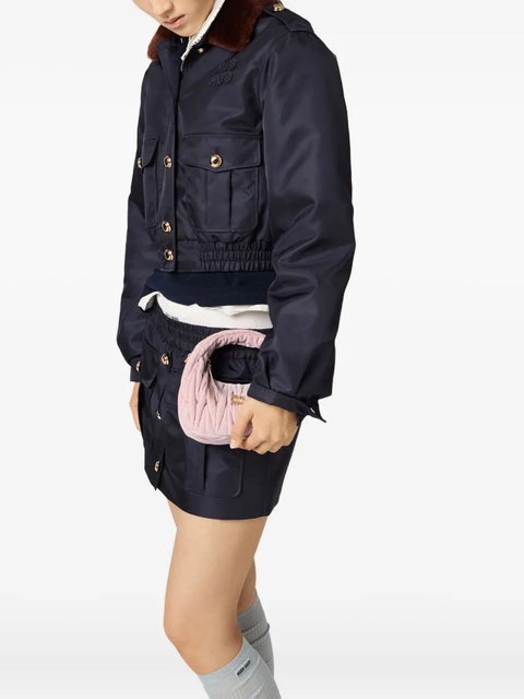 Miu Miu mini Wander logo-lettering tote bag - Pink - zdjęcie produktu nr 1