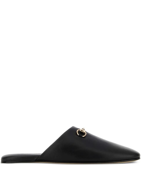 Gucci leather flat mules - Black - zdjęcie produktu nr 1