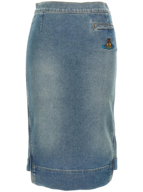 Vivienne Westwood Orb logo embroidery skirt - Blue - zdjęcie produktu nr 1