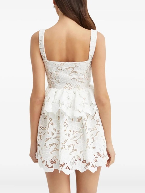 Self-Portrait frill button-detail mini dress - White - zdjęcie produktu nr 2