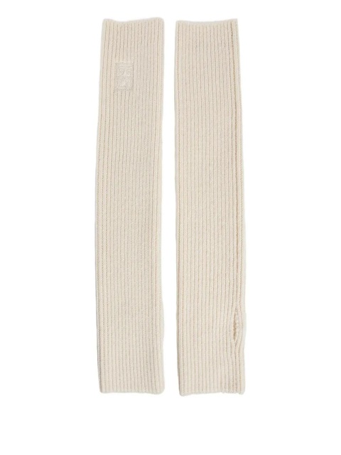 TOTEME ribbed logo gloves - Neutrals - zdjęcie produktu nr 1