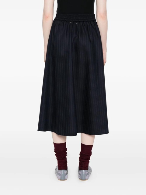 Golden Goose pinstripe button-detailing midi A-line skirt - Blue - zdjęcie produktu nr 2