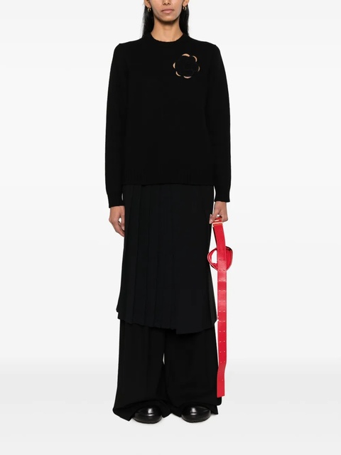 Jil Sander cut-out detail wool jumper - Black - zdjęcie produktu nr 2