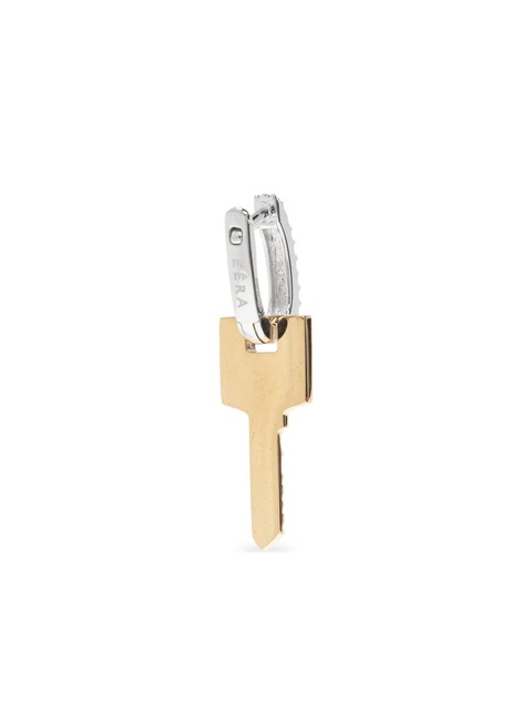 EÉRA 18K white and yellow gold Key Small diamond single earring - zdjęcie produktu nr 2