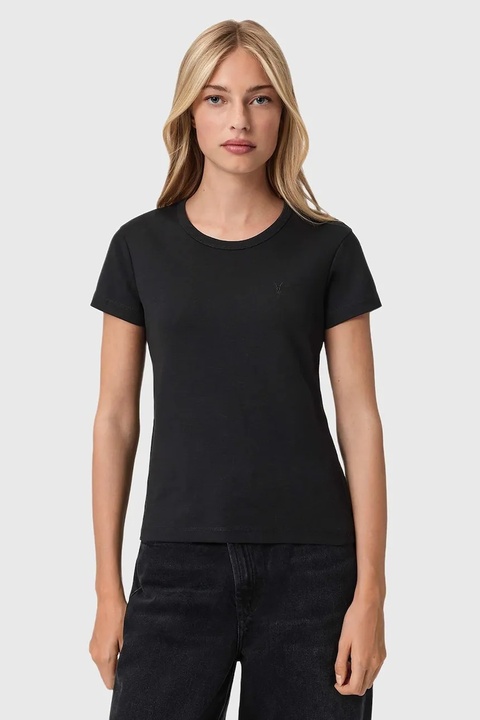 AllSaints t-shirt bawełniany damski kolor czarny W285JC - zdjęcie produktu nr 1
