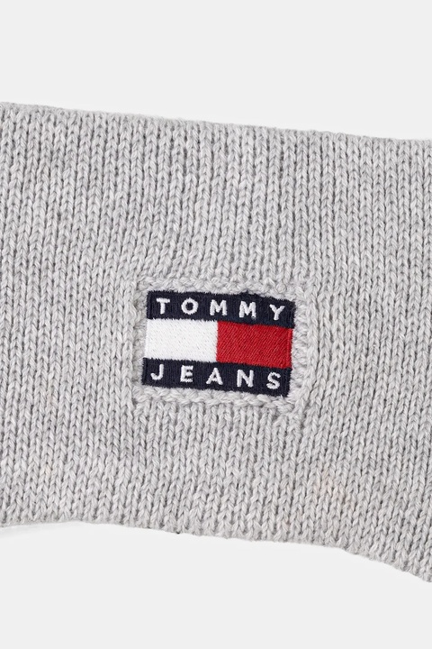 Tommy Jeans opaska na głowę bawełniana kolor szary AW0AW17898 - zdjęcie produktu nr 2