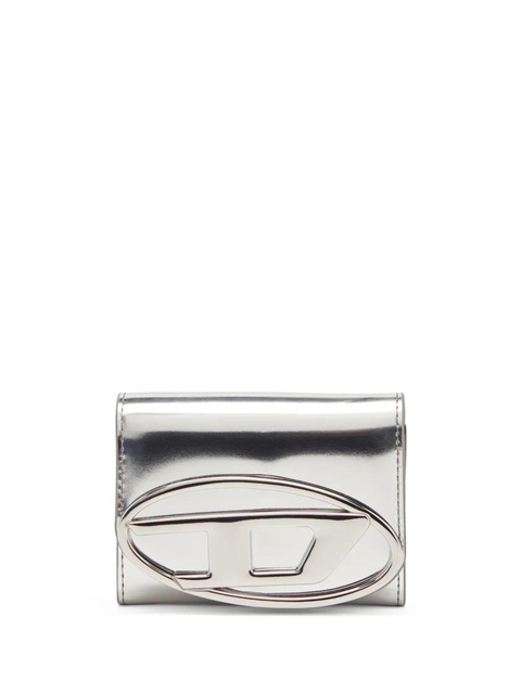 Diesel 1dr metallic-effect cardholder - Silver - zdjęcie produktu nr 1