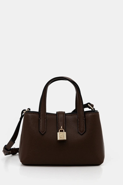 Karl Lagerfeld torebka skórzana K/AUTOGRAPH kolor brązowy B1W32027 - zdjęcie produktu nr 1