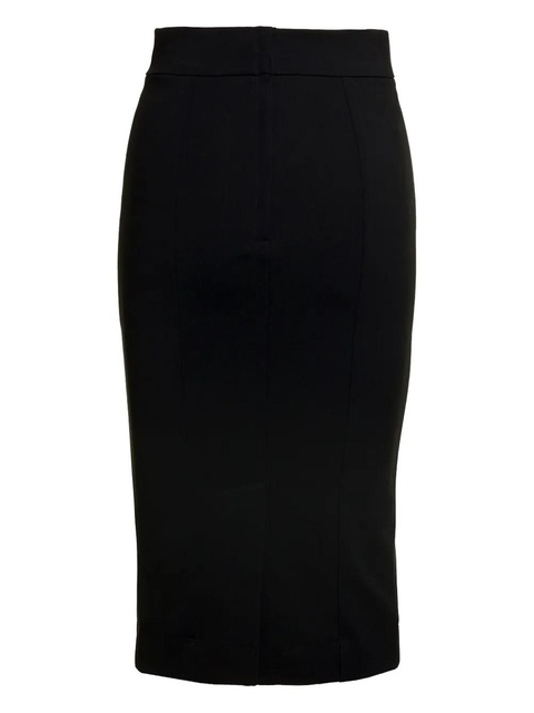 Dolce & Gabbana chevron-panel pencil midi skirt - Black - zdjęcie produktu nr 2