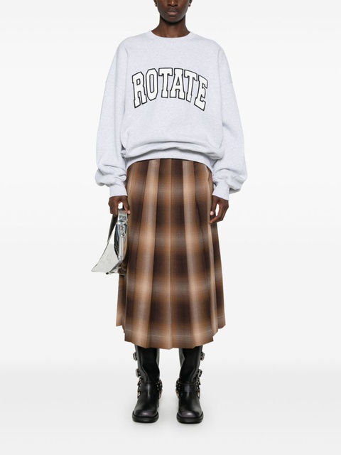 ROTATE BIRGER CHRISTENSEN embroidered-logo crew-neck sweatshirt - Grey - zdjęcie produktu nr 2